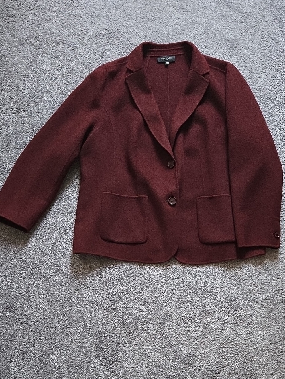 Talbots Women's Tailored Blazer In Burgundy